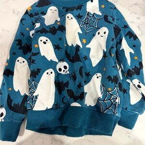 Little Sleepies Blue Ghost Print Kids Shirt